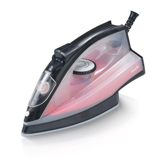 Saachi Steam Iron with Nonstick Plate - Pink