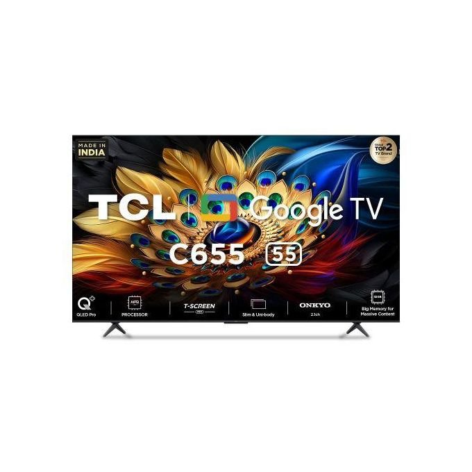 TCL 65C645 65 Inch Smart 4K Quantam Dot QLED Google Tv - Black