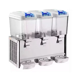 ADH 18L 3 Tap Electric Beverage Dispenser - Commercial Juice Cooler - White