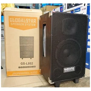 Globalstar L-1202 Rechargeable Bluetooth Speaker – Wireless Microphone, FM Radio, USB & SD Card