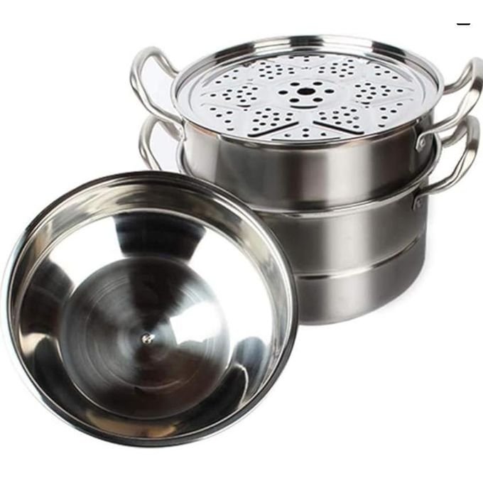28cm Stainless Steel Food Steamer Pot and Cooking Pan