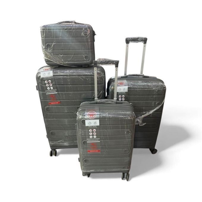 Set Of 4 Pcs Rubber Suitcase - Grey (L,M,S,XS)
