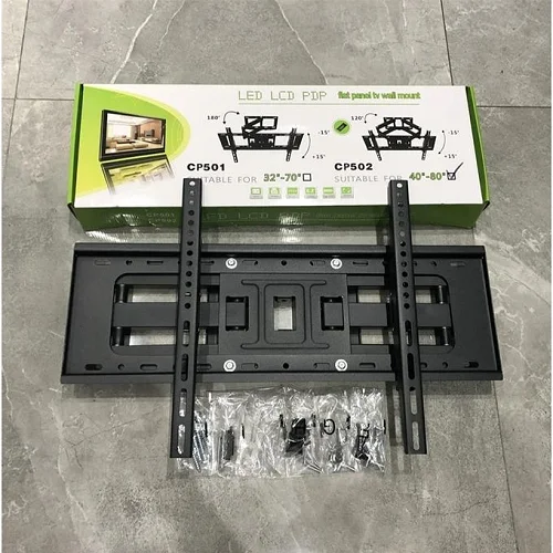 40–80 Inch Double Arm TV Wall Mount – Heavy Duty Adjustable TV Bracket – Black