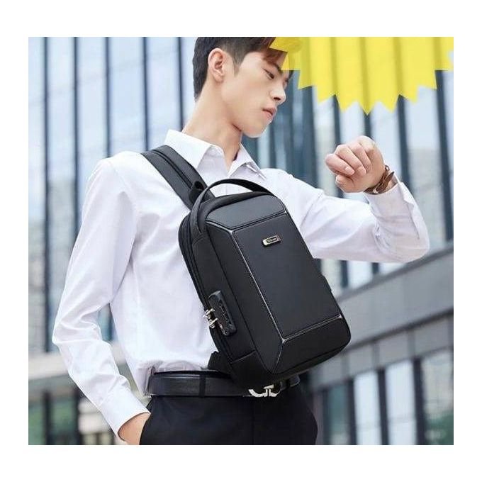 Wiresoon Cross Body Bag With USB Charging port - Black