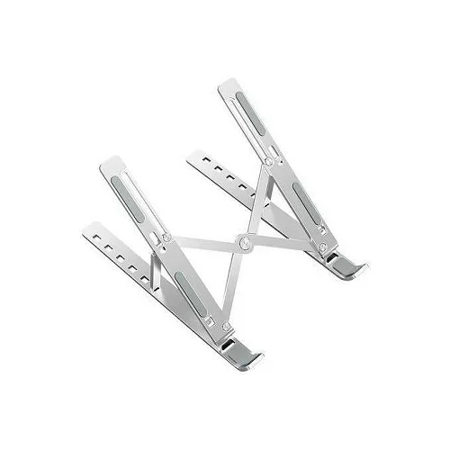 Adjustable Metallic  Aluminum Laptop Stand – Silver