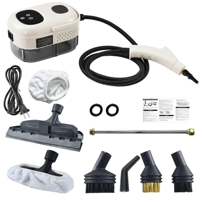 Steam Cleaner, High Pressure High-Temperature House Steamer, Multipurpose Handheld Steam Cleaning Machine - White