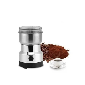 Fast Electric Coffee & Spice Grinder with Sharp Blades – Silver