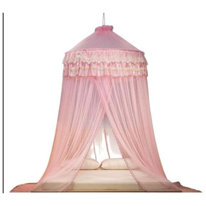 5x6 King Size  Elegant Round Mosquito Net- Pink