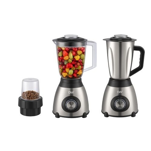 3 in 1 Digiwave  1.5L Stainless Steel & Plastic Jars Blender – DWBL-1212 500W