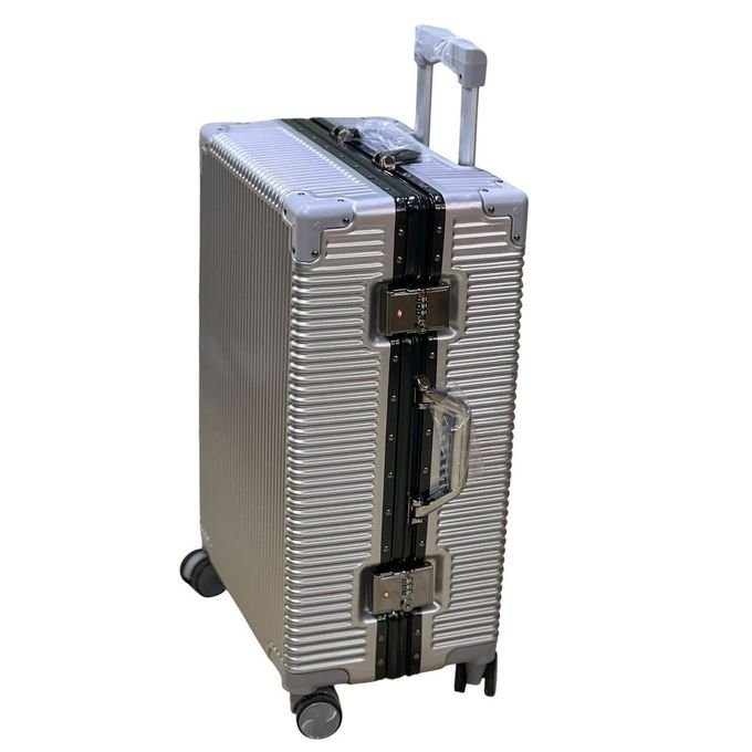 Medium Size Aluminum Frame Rolling Luggage Spinner Men Trolley Travel Suitcase