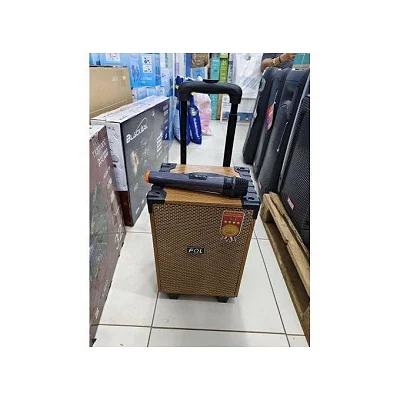 FQL Portable Rechargeable Bluetooth Party Speaker with Wireless Microphone, USB &amp; SD Card Support