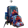 Kids Rolling Backpack & School Bag Set - Multicolor