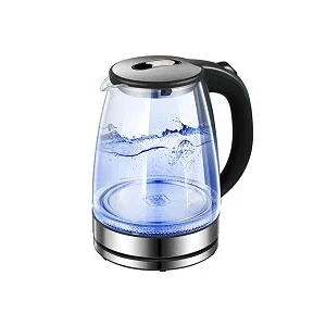 Hoffmans 2L Glass Electric Kettle – Clear & Black Fast-Boiling Water Kettle