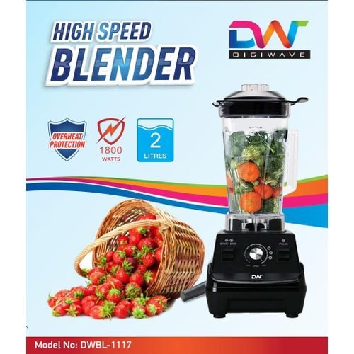 Digiwave 2 Litre High Speed Commercial For Heavy Duty Works & Business - Black