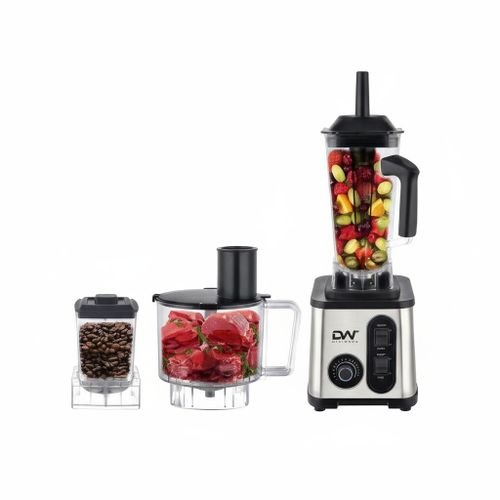 Digiwave 3 in 1 2L High Speed Blender 2200W Copper Motor Unbreakable Jar Grinder & Chopper - Siver & Black