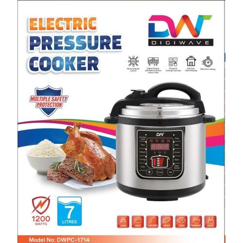 Digiwave 7L Electric DWPC-1713 Pressure Cooker 1200W - Silver