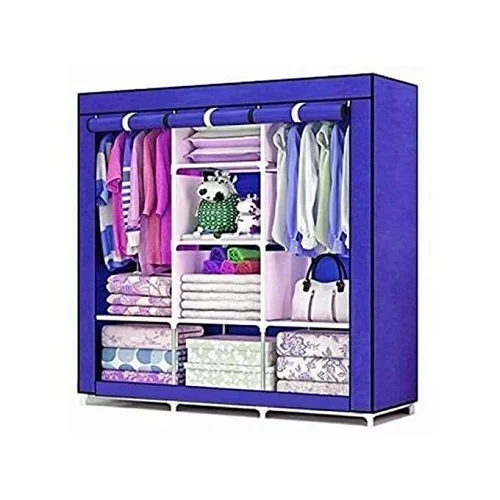 3 Column Steel Cloth Wardrobe – Not Assembled, Multicolor