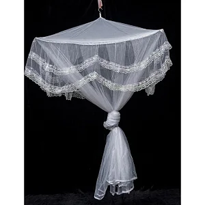 5x6 Square Top Mosquito Net for Double Decker & Normal Beds – White