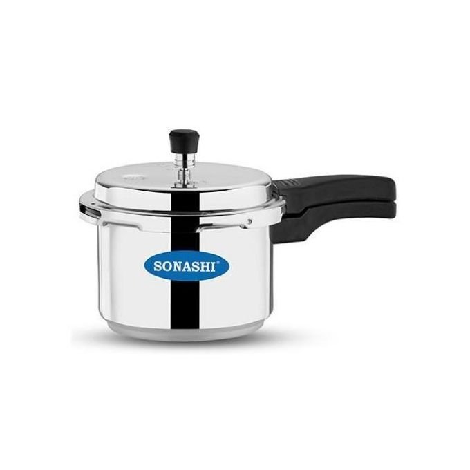 Sonashi 3Ltr Pressure Cooker Heavy-Base Aluminium SPC-230- Silver