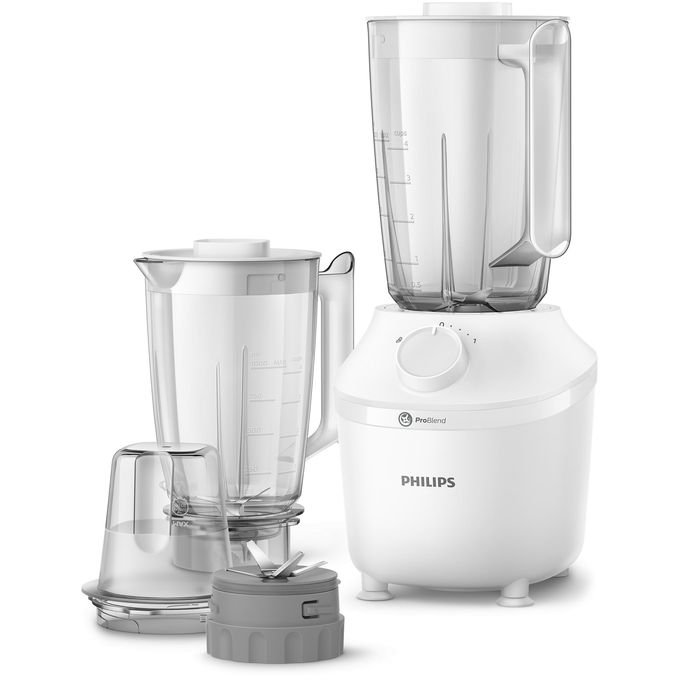Philips 3000 Series Blender with Mill, 1.9L Jar + Additional Jar - White