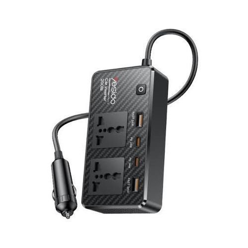 Yesido CAR INVERTER 200W Vehicle Power Inverter QC3.0+PD Fast Charging