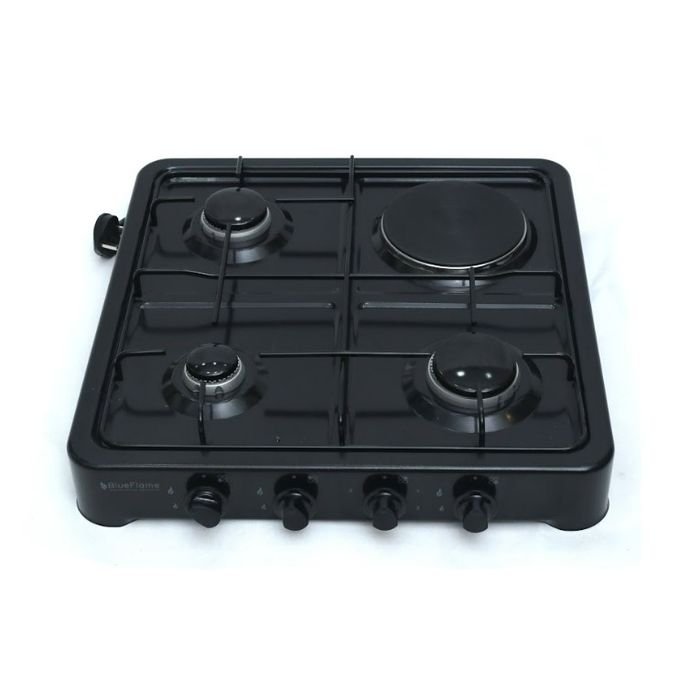 Blueflame 3 Gas +1 Electric Desktop Gas Stove burner Table Top Cooker - Black
