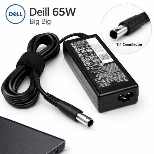 DELL 65W Big Pin Laptop Charger – 19.5V 3.34A Power Adapter