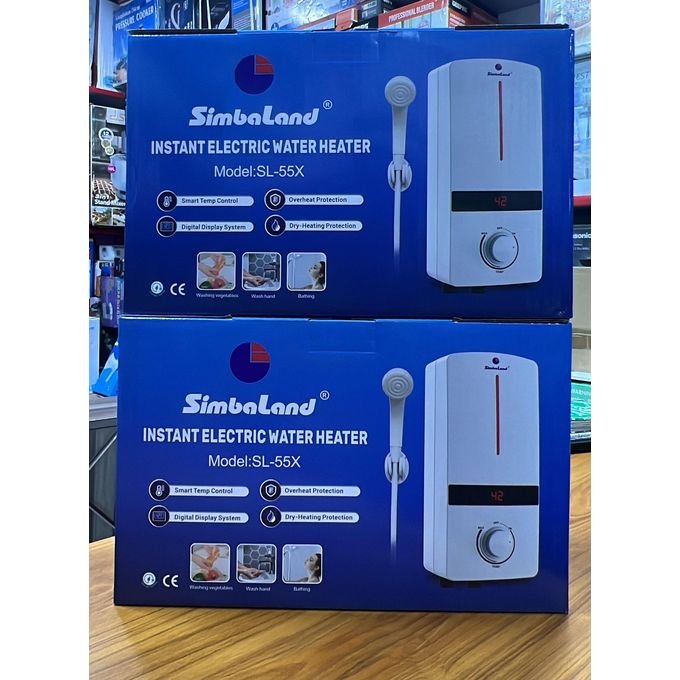 Simbaland 5500W Electric Instant Water Heater With Shower