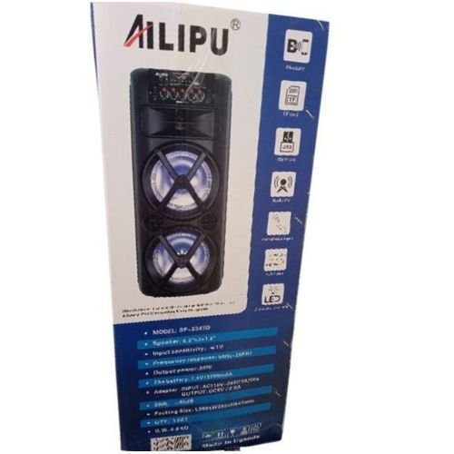 AILIPU Party Bass Bluetooth Speaker with In-built Microphone - Black