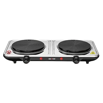 Max Plus MP-243HP Double Burner Electric Hotplate 2000W Stainless Steel