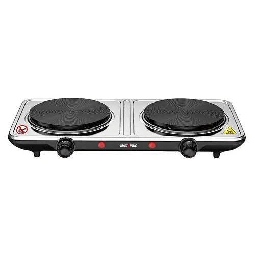 Max Plus MP-243HP Double Burner Electric Hotplate 2000W Stainless Steel