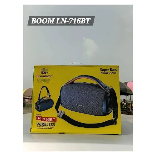 BoomBest LN-716BT Portable Rechargeable Bluetooth Speaker with Super Bass, FM Radio &amp; Hands-Free Calling