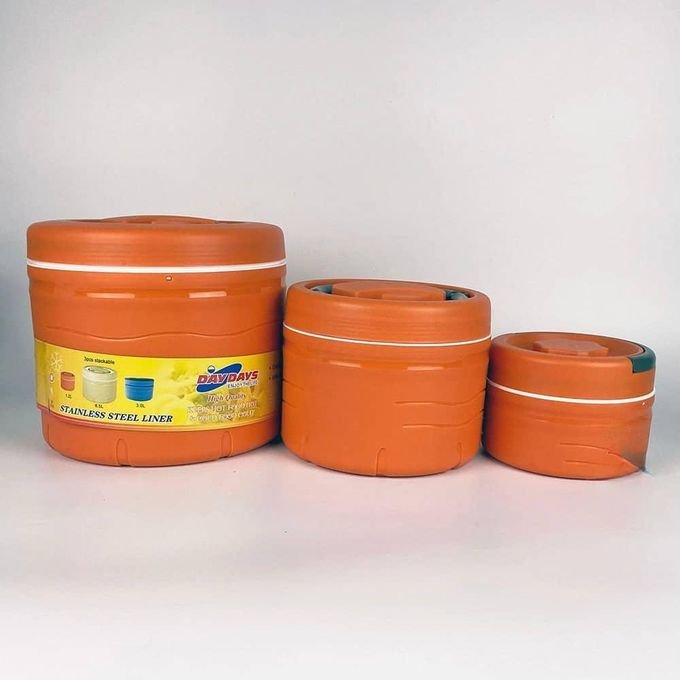 Daydays 3 Piece Of Insulated Lunch Boxes Food Warmer Jar Storage Container – Multi-colours