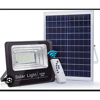 200W Solar Street Light Outdoor with Remote Control – Dusk to Dawn LED Flood Light