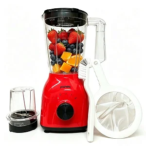 Panda 1.75L 2-in-1 Blender with Grinder – Red