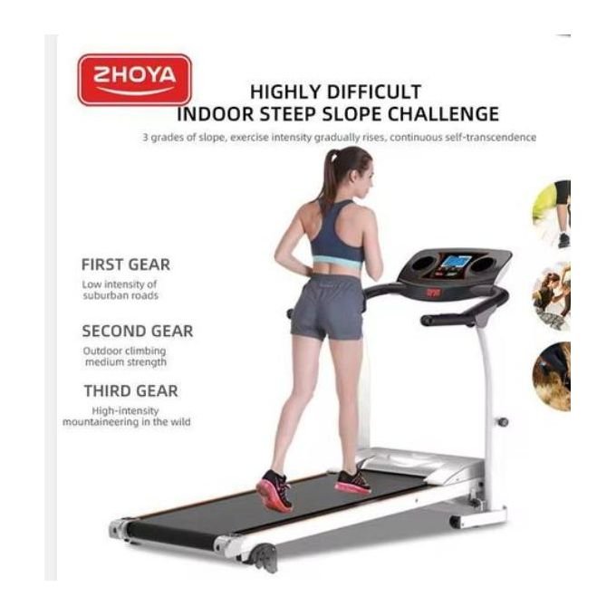 Foldable Electric Motorized Treadmill with Manual Incline