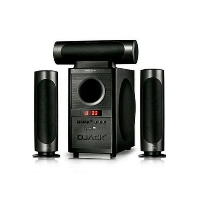 Djack 3.1 X-Bass, AC&DC Bluetooth Home Theatre Multimedia Speaker System with FM Radio, USB & SD Ports - Black
