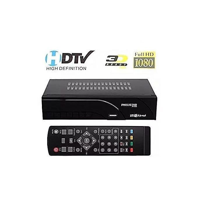 Phelistar 1080p Full HD Free to Air Digital Decoder - Black