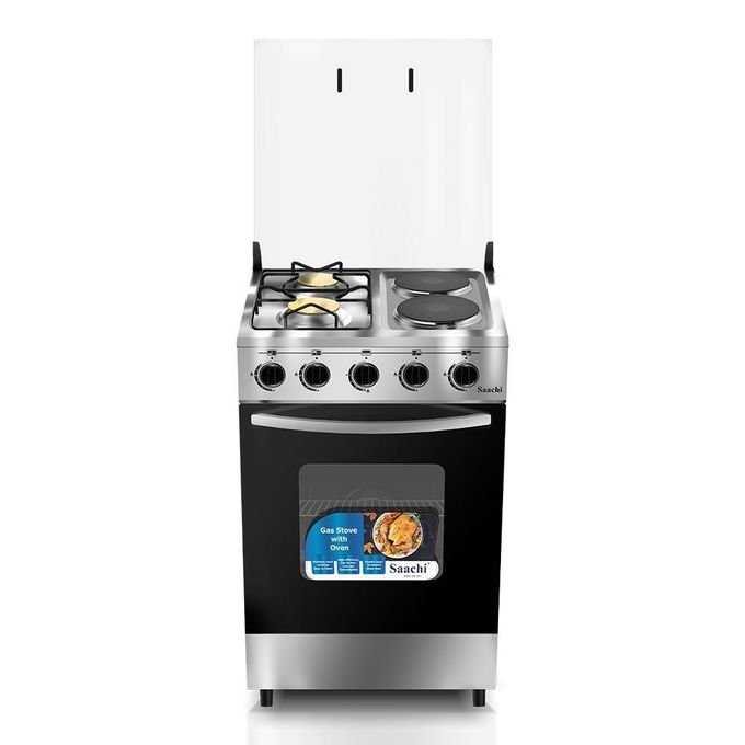 Saachi 2 Gas + 2 Electric Cooker With Gas Oven  With Auto Ignition