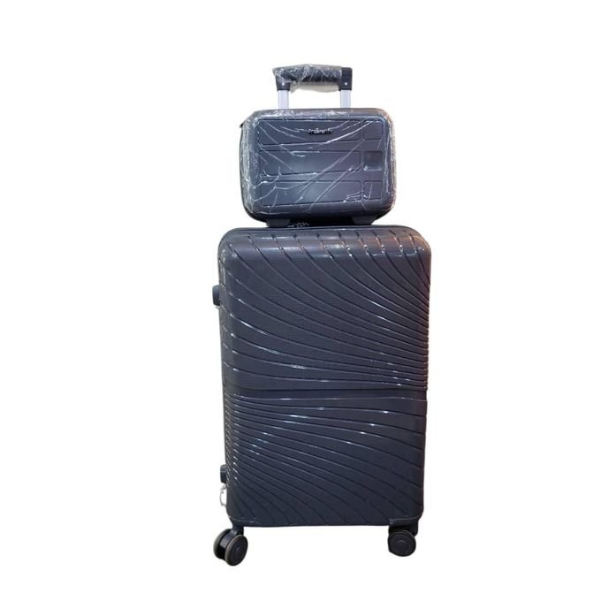 2pcs Waterproof Rubber Plastic Suitcase  (Large, Mini Small Sizes) -  Multicolor