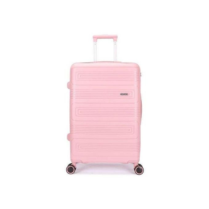 Medium Size Waterproof Rubber Plastic Suitcase - Pink