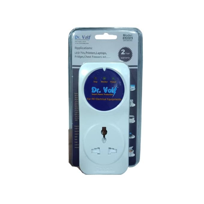 Dr. Volt Electric Power Guard For Protection Against High Voltages-White