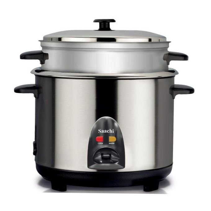 Saachi 2.8-Litres Rice Cooker With Steaming Function And Of Upto 16 cups of Rice-Silver