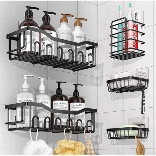 Shower Caddy Organizer for Bathroom Storage Home Kitchen No Drilling Rustproof Stainless Steel Bathroom Organizer Shower Shelves