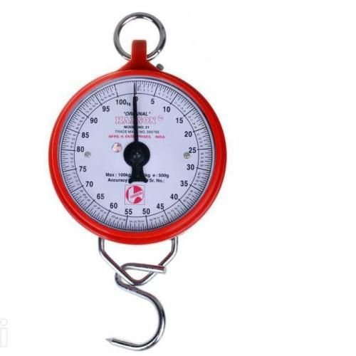 100kg Hanson Heavy Duty Portable, Hook Type Weighing Scale, Red.