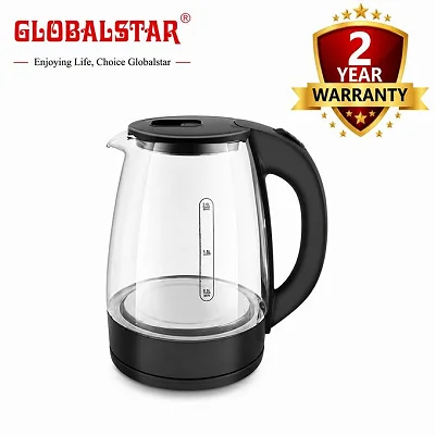 Globalstar 1.8L Glass Electric Kettle GS-1001 - Auto Shut-Off &amp; Boil-Dry Protection