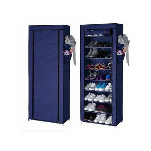 Shoe Rack Organizer 9 Layer Dust-proof & Stainless Steel - Multicolor