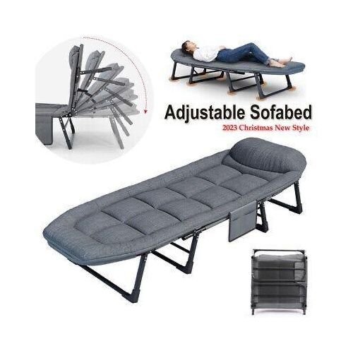 Portable  Foldable  Adjustable Camping Bed Mattress With Reclining Pillow