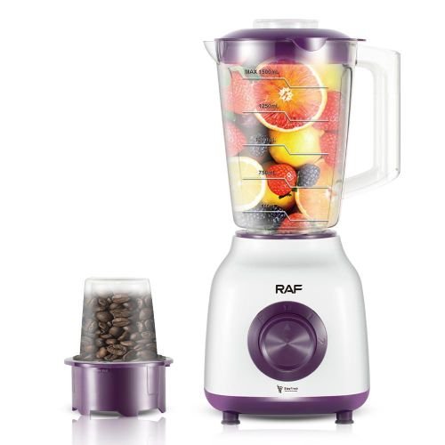 RAF 2 In 1 Electric Juicer Blender Food Processor Smoothie Mixer 1.5 Litres - White Multicolour