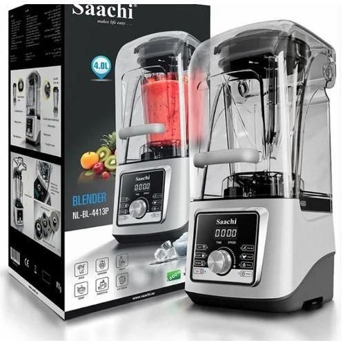 4L Saachi Commercial Silent Blender With Ice Crusher - clear